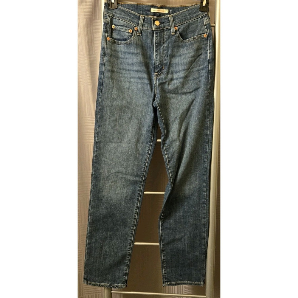 Levi's‎ Womens 724 High Rise Straight Jeans W28 L29 Blue Stretch 18883-0238